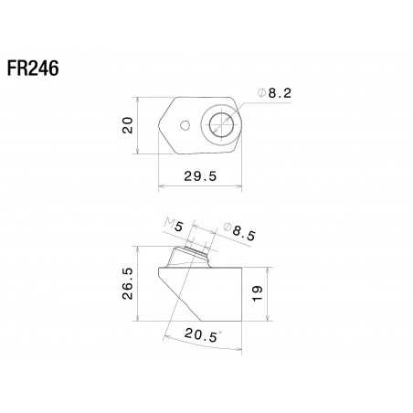 RIZOMA Mounting kit for turn signals on license plate holder OEM FR246