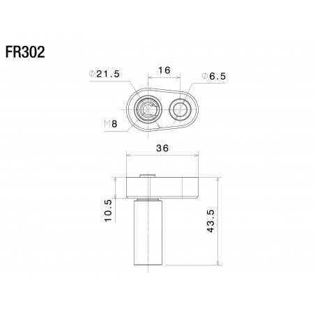 RIZOMA Mounting kit for rear indicators FR302