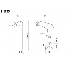 RIZOMA Mounting kit for indicator on fairing LEGGERA FR439