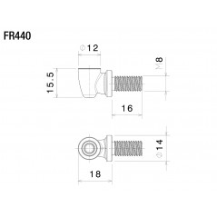 RIZOMA Technopolymer indicator support LIGHT UNIT FR440