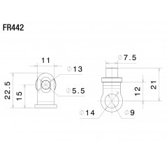 RIZOMA Kit de montaje para intermitente en carenado FR070 FR442