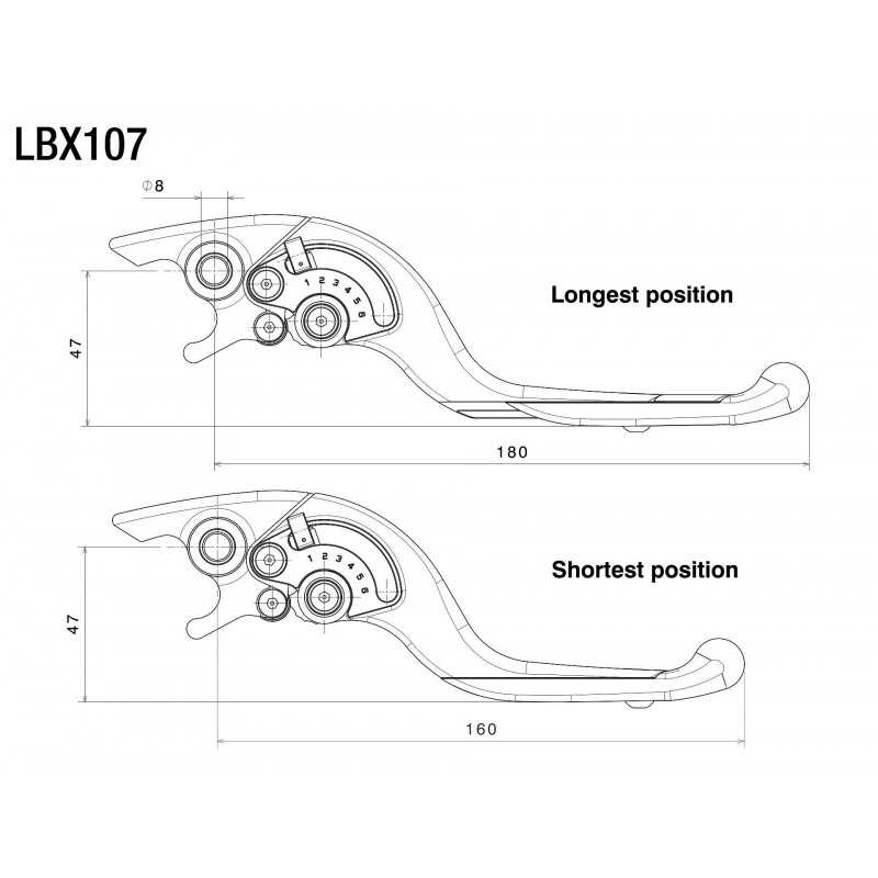 RIZOMA Adjustable brake lever PLUS LBX107