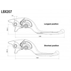 RIZOMA Adjustable right front brake lever PLUS LBX207
