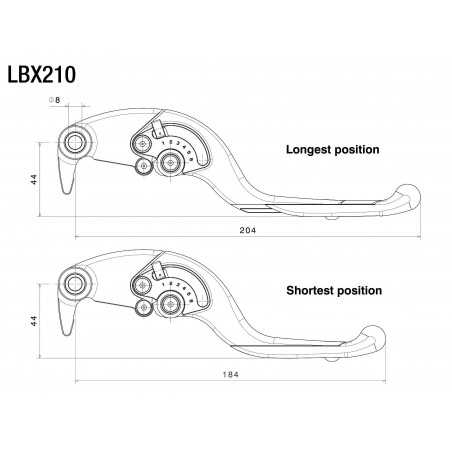 RIZOMA Maneta de freno ajustable PLUS LBX210