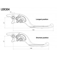 RIZOMA Adjustable brake lever PLUS LBX304