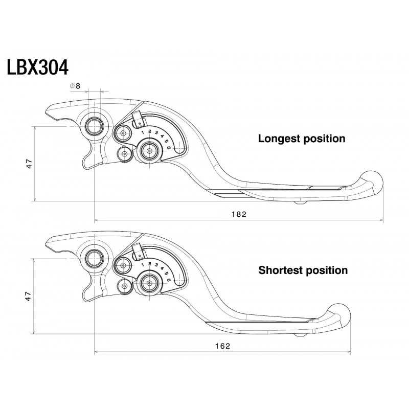 RIZOMA Adjustable brake lever PLUS LBX304