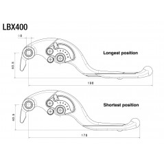 RIZOMA Adjustable brake lever PLUS LBX400