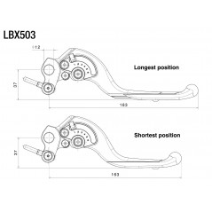 RIZOMA Adjustable brake lever PLUS LBX500
