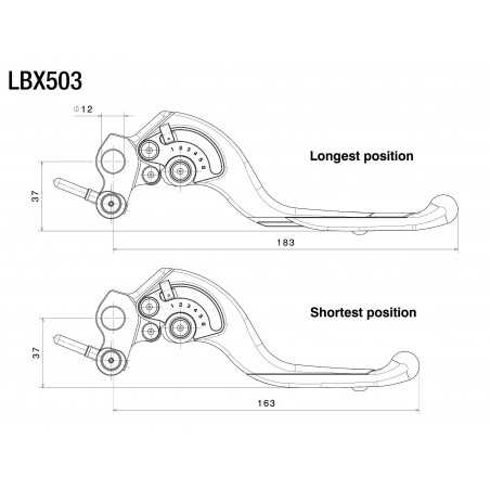 RIZOMA Adjustable brake lever PLUS LBX500