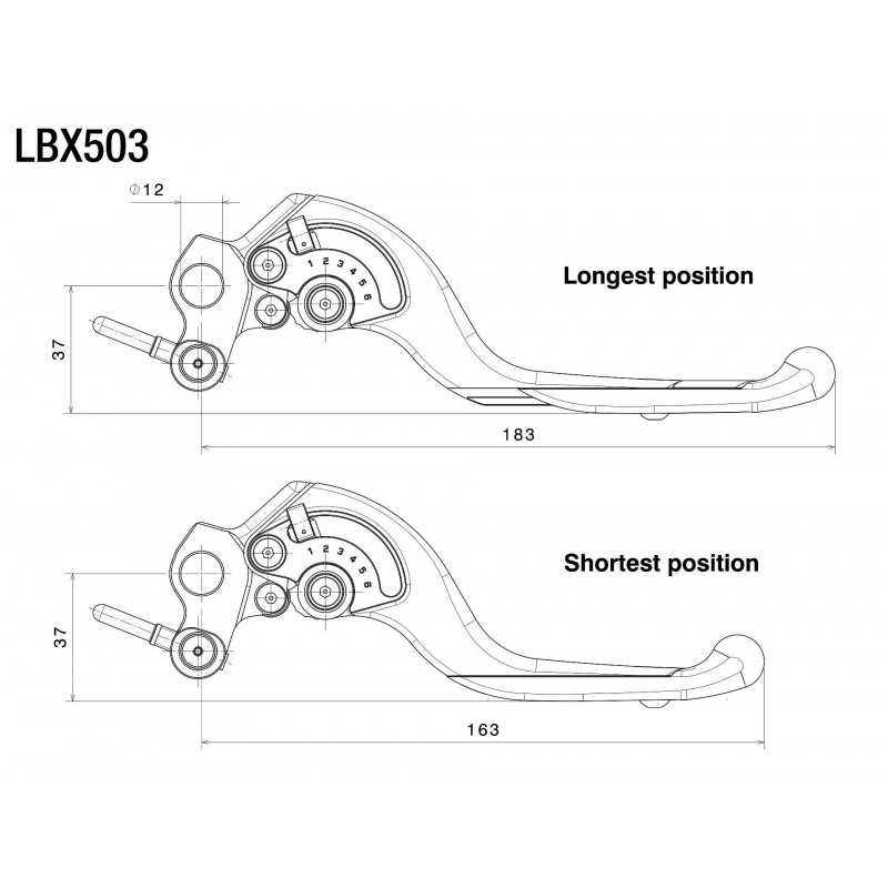 RIZOMA Adjustable brake levers PLUS LBX503