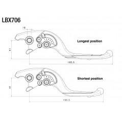 RIZOMA Adjustable brake lever PLUS LBX706