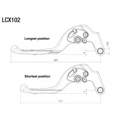 RIZOMA Adjustable clutch lever PLUS LCX102