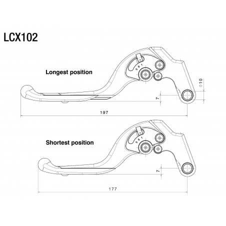 RIZOMA Adjustable clutch lever PLUS LCX102