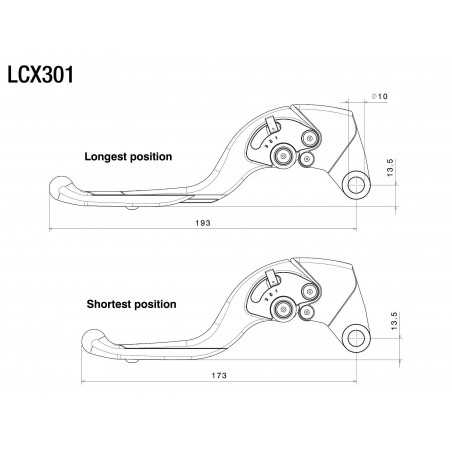 RIZOMA Adjustable clutch lever PLUS LCX301