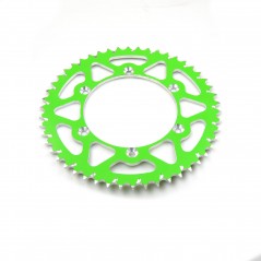 Rear sprocket plato transmision silver / green aluminum  51-32024-52SG dientes