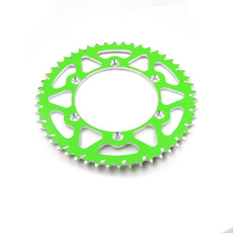Rear sprocket plato transmision silver / green aluminum  51-32024-52SG dientes