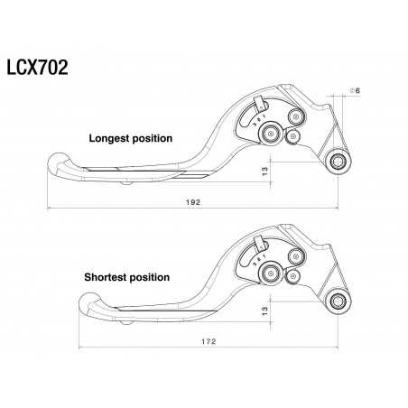 RIZOMA Adjustable clutch lever PLUS LCX702