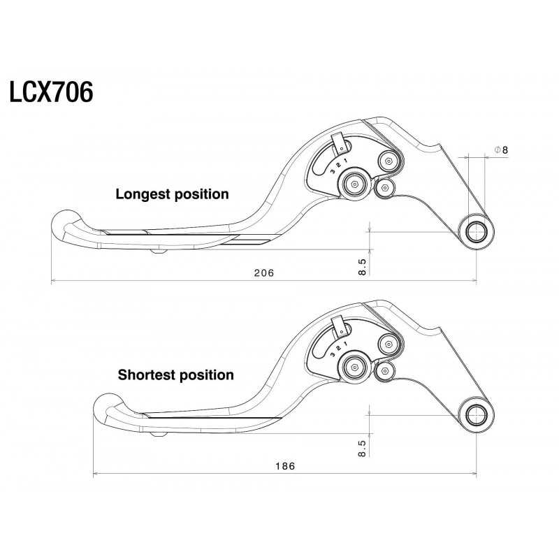 RIZOMA Adjustable clutch lever PLUS LCX706