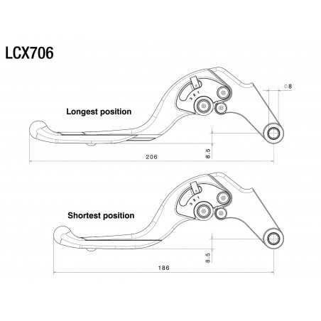 RIZOMA Adjustable clutch lever PLUS LCX706