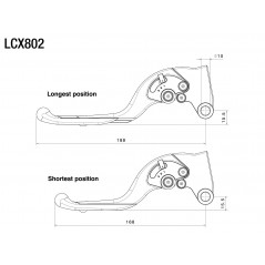 RIZOMA Adjustable clutch lever PLUS LCX802