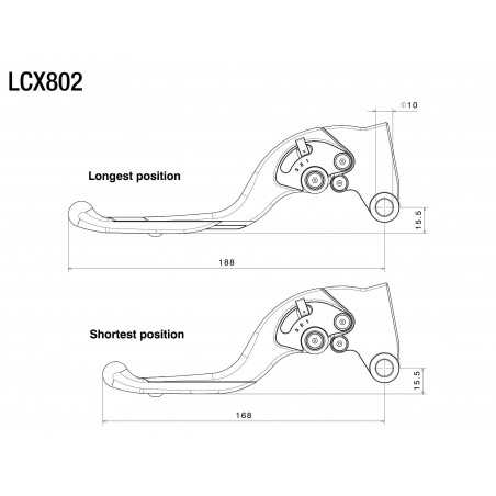 RIZOMA Adjustable clutch lever PLUS LCX802