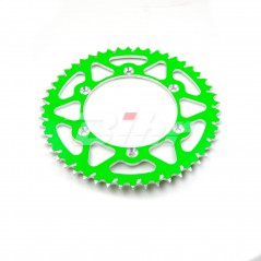 Rear sprocket plato transmision silver / green aluminum  51-32024-52SG dientes