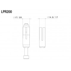 RIZOMA Adaptador manillar PROGUARD SYSTEM 14.5 - 20 MM LPR200