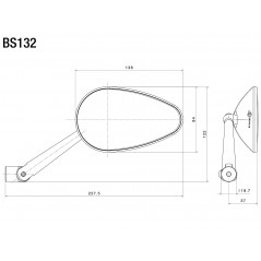 RIZOMA Espejo retrovisor RADIAL RS BS132