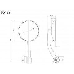 RIZOMA REAR VIEW MIRROR SPIRIT RS BS192