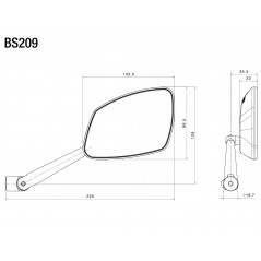 RIZOMA Espejo retrovisor 4D BS209
