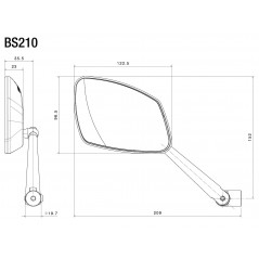 RIZOMA Espejo retrovisor 4D BS210