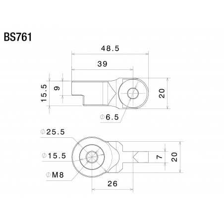 RIZOMA REARVIEW MIRROR ADAPTOR BS761