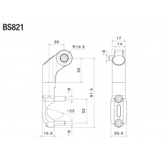 RIZOMA ADAPTADOR ESPEJO RETROVISOR BS821