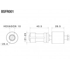 RIZOMA Turn signal adapters for combination with fist mirrors SGUARDO Ø 25,4 MM BSFR001