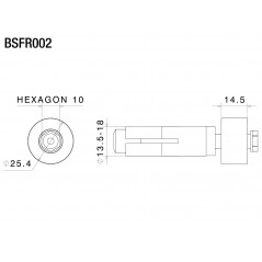 RIZOMA Adaptadores de intermitentes para combinación con espejos puño SGUARDO Ø 25,4 mm BSFR002