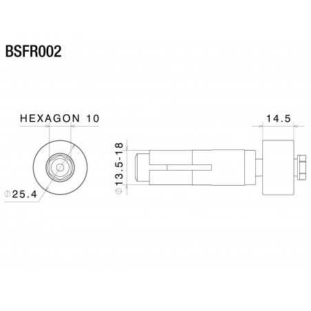 RIZOMA Turn signal adapters for combination with fist mirrors SGUARDO Ø 25,4 mm BSFR002