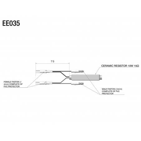 RIZOMA Resistencias para intermitentes led (10 W / 15 Ω) EE035