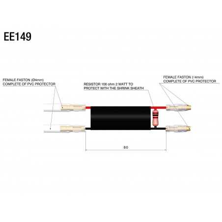 RIZOMA Kits de cableado para mini intermitentes (3 W / 38 Ω) EE149