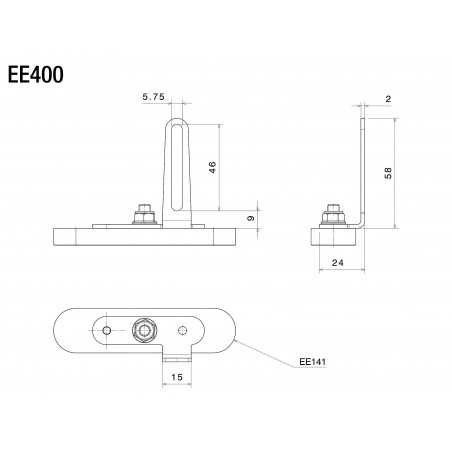 RIZOMA Kit de catadióptrico matrícula EE400