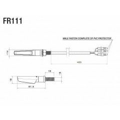 RIZOMA Universal front indicator with position light CORSA L (1U) FR111