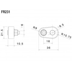 RIZOMA Adaptador de intermitentes delanteros FR231
