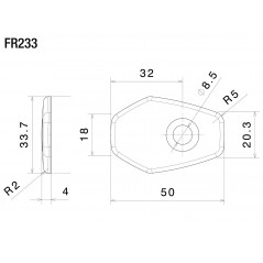 RIZOMA Adaptador de intermitentes delanteros FR233
