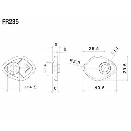 RIZOMA Front turn signal adapter FR235