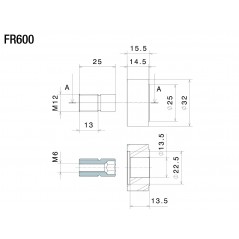 RIZOMA Adaptador de intermitentes en manillar OEM FR600