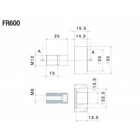 RIZOMA Adaptador de intermitentes en manillar OEM FR600