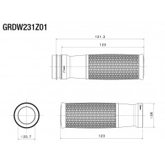 RIZOMA Puños aluminio RIDE BY WIRE URLO Ø 25,4 mm GRDW231Z01