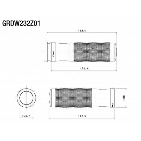 RIZOMA Puños aluminio RIDE BY WIRE SPORT Ø 25,4 mm GRDW232Z01