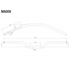 RIZOMA CONED HANDLEBAR OF A VARIABLE DIAMETRE Ø 22-29mm MA009