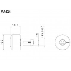 RIZOMA Universal adapter counterbalance for fist mirror PRO MA434