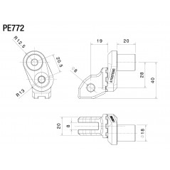 RIZOMA Soporte para estribo estribera PE772